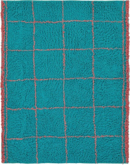 Ryetepper Lana Natural Cotton Shaggy turkis/rosa Størrelse: 240 x 340 cm