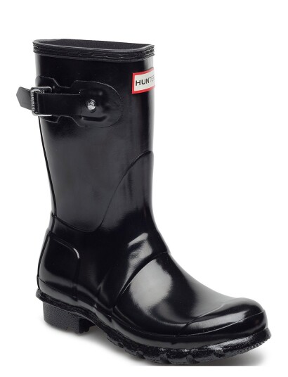 Hunter Womens Original Short Gloss Boot   Black   39