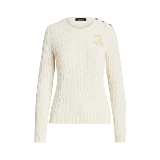 Ralph Lauren Dame Strikkevarer Beige XS Ralph Lauren Dame Strikkevarer Beige XS