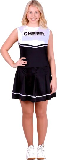 Wicked Costumes Cheerleader Svart Hvit Kostyme Medium EF-2183.(M) Wicked Costumes Cheerleader Svart Hvit Kostyme Medium EF-2183.(M)