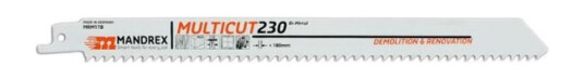 Mandrex MULTICUT Tigersagblad 230 mm for riving og renovering Maskintilbehør & forbruk