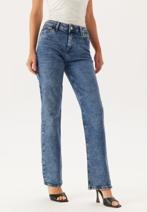 Pieces Pckelly Mw Straight Jeans Medium Blue Denim 27/32