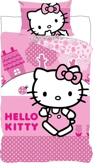 Hello Kitty Bed Linen Hello Kitty Hk36 1647 100X140X45 Cm   Pink   100X140.40X45CM