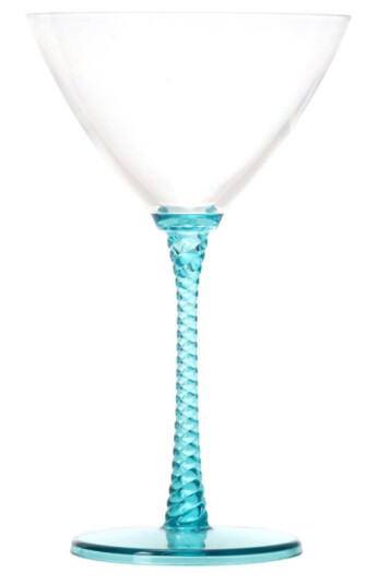 Stiernholm Eden martiniglass 29 cl blå spiralturkis