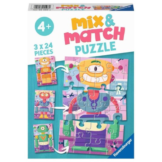 Ravensburger Mix & Match Cute Robots 3x24p