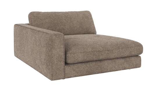 Rowico Home Duncan 1,5 seters sjeselong V Mørk beige Anna 6 129 x 150 x 78 cm Beige