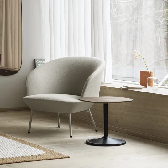 Muuto Oslo Lounge Chair Tube Base Vidar 146 Grey Muuto Oslo Lounge Chair Tube Base Vidar 146 Grey