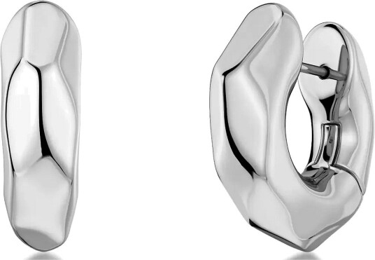 Edblad Crystalite Hoops L Silver One Size Silver ONE SIZE