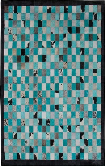 Daleisa Matte 140x200 cm Lær - Blå