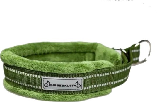 Kusse & Kutta Hundehalsbånd I Bred Modell Fluffy Grønn (6)