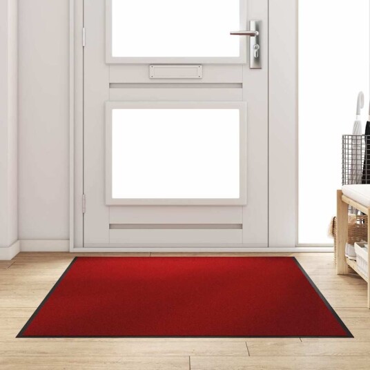 Dørmatte Annet Rød og svart 120 x 180 cm Polypropylen og vinyl Dørmatte Annet Rød og svart 120 x 180 cm Polypropylen og vinyl
