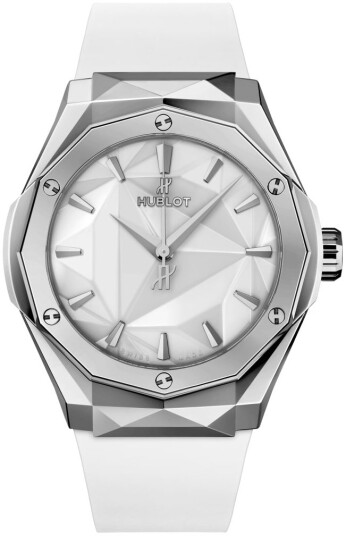 Hublot Dameklokke 550.NS.2200.RW.ORL20 Classic Fusion Hvit/Gummi Ø40 Hublot Dameklokke 550.NS.2200.RW.ORL20 Classic Fusion Hvit/Gummi Ø40