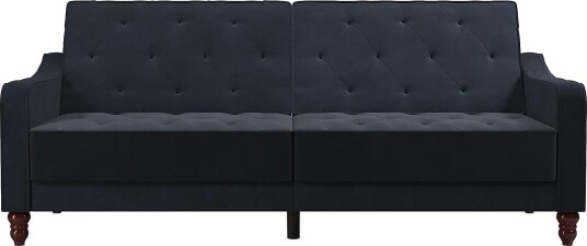 Vintage Tufted 2 seters Sovesofa Marineblå   Novogratz