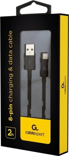 Cablexpert Lightning Kabel Usb Hann Til Lightning Hann 2 M Svart