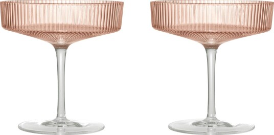 Ripple Champagneglass 2-pk, Blush