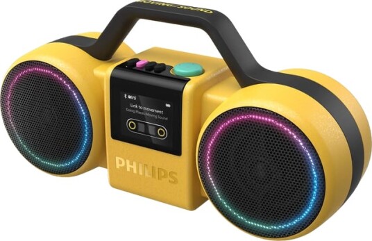 Philips TAMS60Y/00 Moving Sound The Roller Bluetooth-høyttaler Gul
