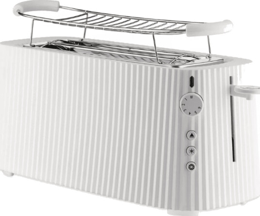 Alessi Plissé Dobbel Brødrister i Svart med Briochevarmer 1700W