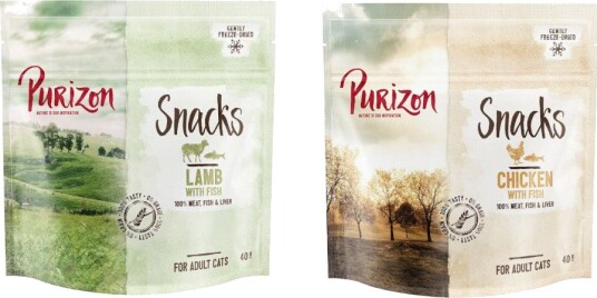 Purizon Snack Prøveblanding & & Kylling Lam Fisk 2 X 40 G