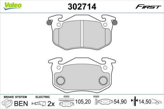 Bremseklosser VALEO 302714