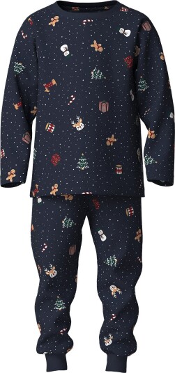 Name It Nmnvismas Pysjamas Sett Marina Blå 86