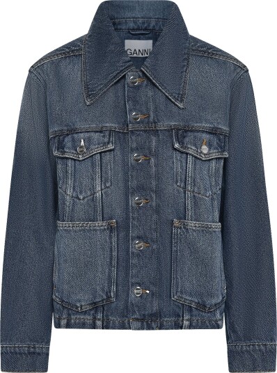 Ganni Heavy Denim Jacket Blue 38