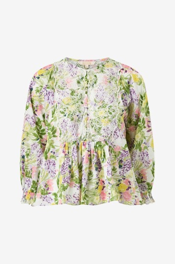 byTimo Bluse Cotton Slub Blouse Lilla byTimo Bluse Cotton Slub Blouse Lilla