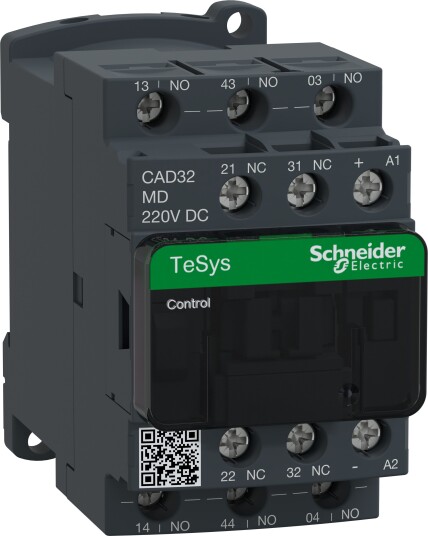 Schneider Electric CAD32MD Hjelperelé 2 Åp + 3 Lu, 220 Vdc