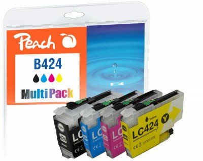 Peach Pi500-389 Standard Utskriftsproduksjon Sort Cyan Fiolblå Gult 18 Ml 10 Ml 4 Stykker Multipakke