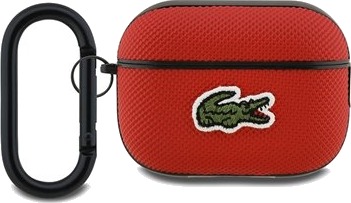 Lacoste Petit Pique Croc Logo Patch etui AirPods Pro 2 Rød Lacoste Petit Pique Croc Logo Patch etui AirPods Pro 2 Rød
