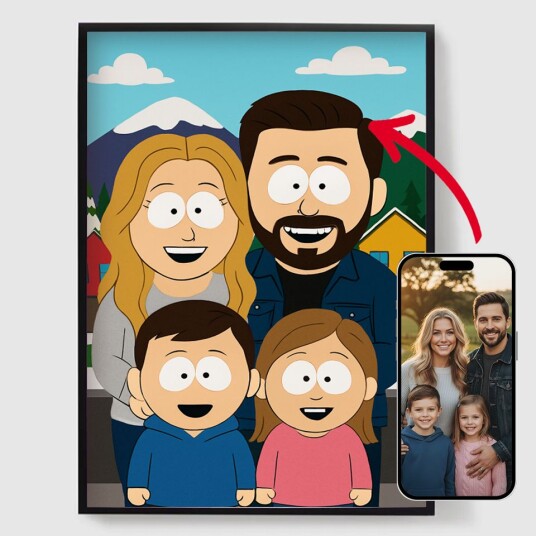 Personlig plakat – South Park stil – AI plakat