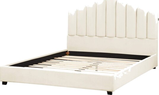 Seng med lamellramme Vincennes Hvit Svart 140x200 cm
