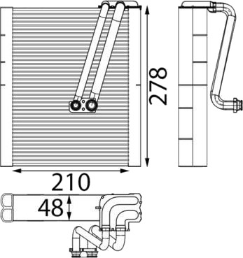 Fordamper, klimaanlegg MAHLE AE 252 000S