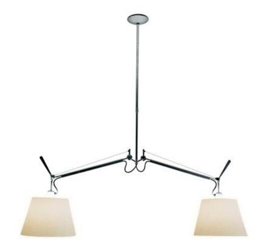 Artemide Tolomeo Basculante Taklampe Pergament Ø360