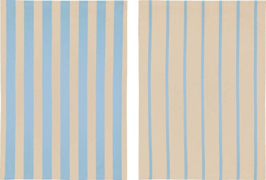 Mette Ditmer - Stripes kjøkkenhåndkle 70x50 cm 2 stk lyseblå