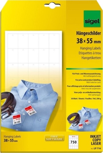 Sigel Lp716 Hvit A4 Papp Universal Rektangel 200 G/M² Sigel Lp716 Hvit A4 Papp Universal Rektangel 200 G/M²