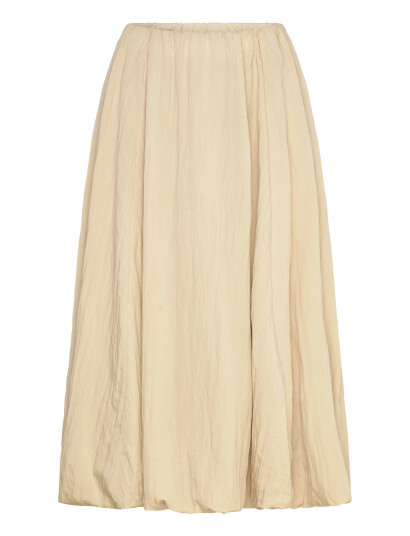 Selected Slfrolan Hw Bubble Hem Midi Skirt   Cream   36
