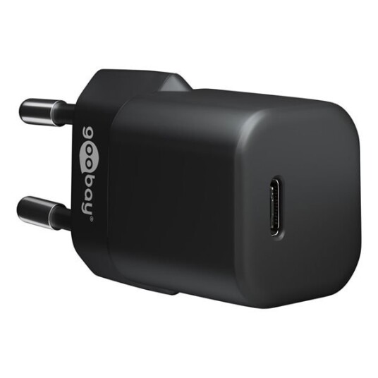 Goobay 30W Nano PD USB-C Hurtiglader - Svart Goobay 30W Nano PD USB-C Hurtiglader - Svart