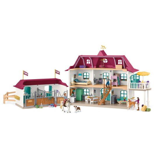 Schleich Lakeside Country House med Stall - 179 Deler Plast Figurer