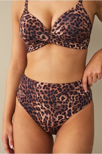 Ellos Collection   Bikinitruse med høy midje   Brun