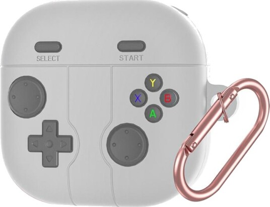 Silikonetui i retro gaming-stil til Samsung Galaxy Buds4/4 Pro - Lysegrå