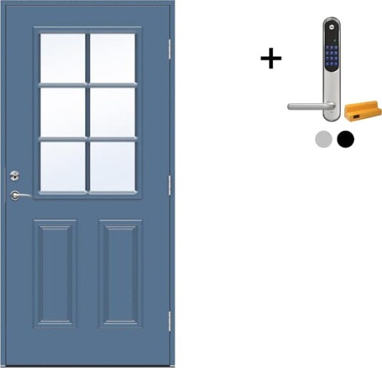 Ytterdør Swedoor Advance-Line Classic Monteverdi med Yale Doorman Classic Home
