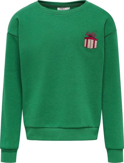 Kids Only Collegegenser KogYda Xmas Life Green Jakke/gave Kids Only 5 6 år 110 116 Collegegenser Grønn