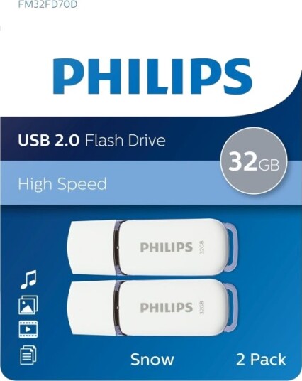 Philips Snow Edition USB-minne 32 GB USB 2.0 2-pk
