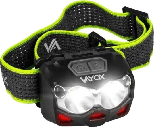 Vayox Hodelykt VA0078 500 lm 2 LED-lys Oppladbar IP65 5 lysmoduser