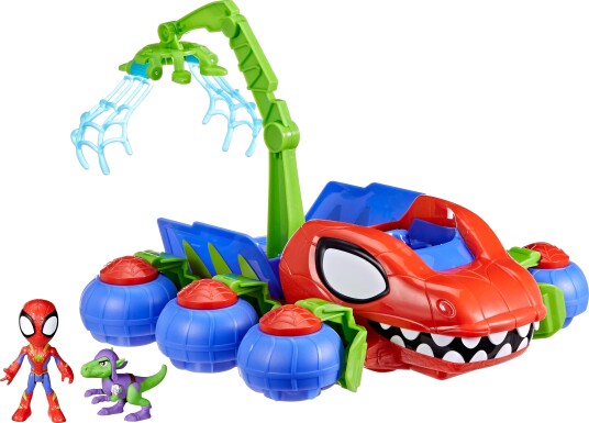 Spidey & His Amazing Friends Dino-Webs Crawler Lekesett med Dinosaurer Spidey & His Amazing Friends Dino-Webs Crawler Lekesett med Dinosaurer