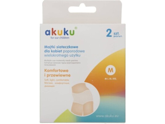 Akuku Gjenbrukbar Mesh Postpartum Truse M 2 Stk