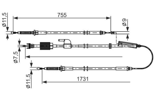 Bremsewire BOSCH 1 987 482 804