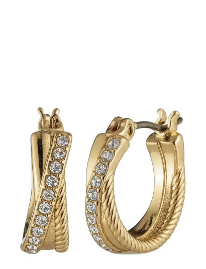 LAUREN RALPH LAUREN Pe 15Mm Twisted Rope Pave Hoop Gld/Cry |Guld |One Size LAUREN RALPH LAUREN Pe 15Mm Twisted Rope Pave Hoop Gld/Cry |Guld |One Size