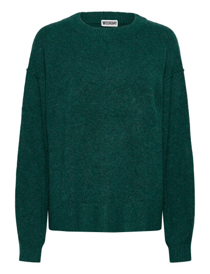 Weekday Relaxed Knitted Sweater - Green - S