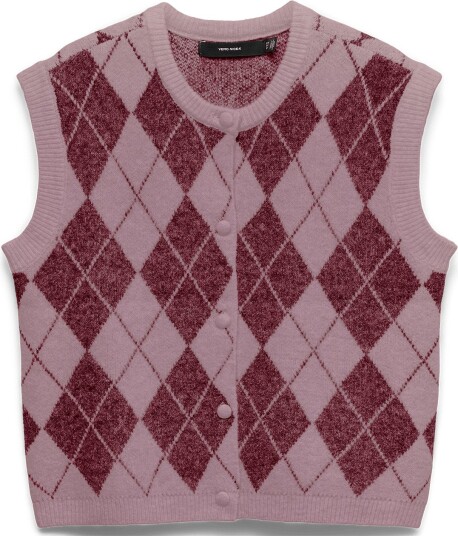 Vero Moda Vmhalo Sl O Neck Vest Boo Burgundy M